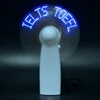 Mini Custom Message Flashing Letter LED Fan Programmable LED Handheld Fan