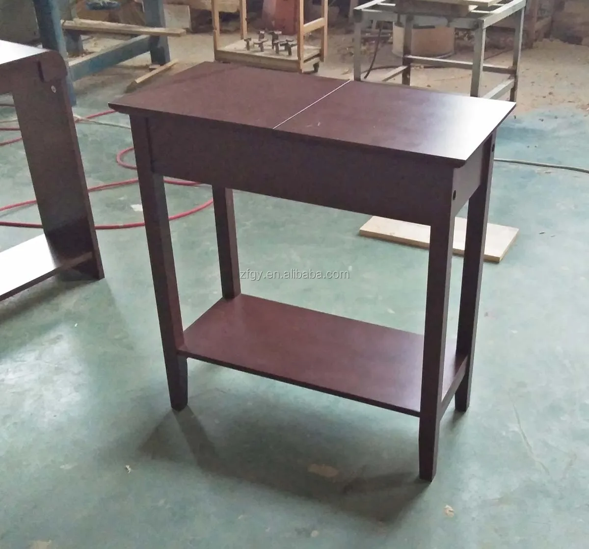 end table with shelf