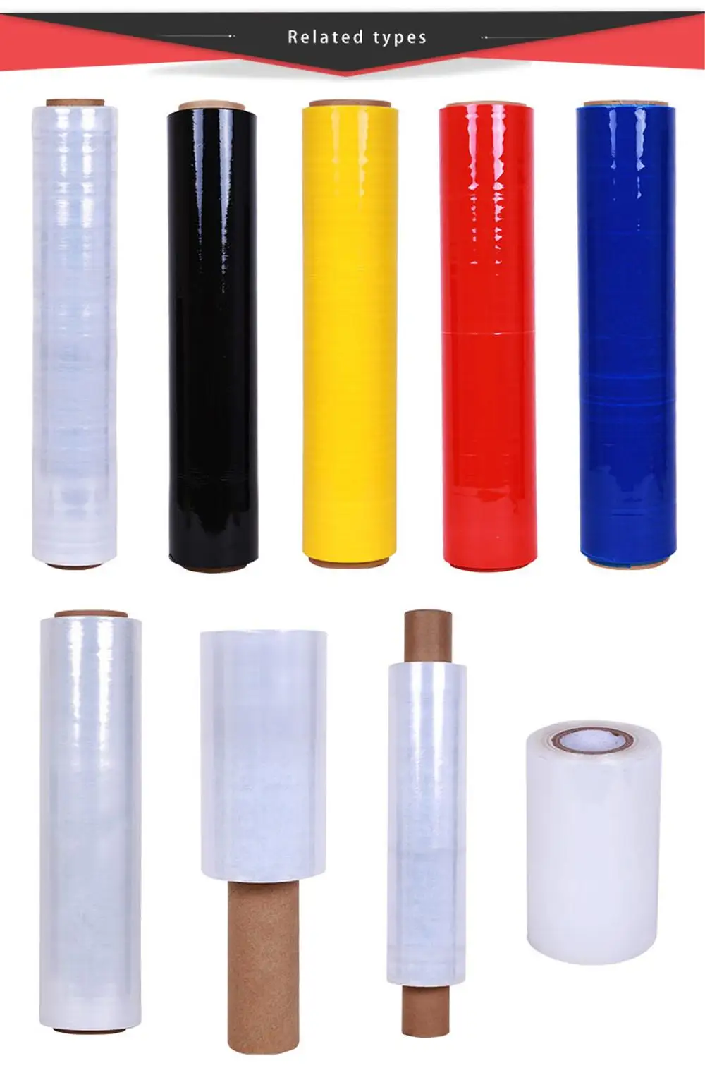 Competitive Price Clear Pallet Wrap With Hand Saver Wholesale 9" X 1000