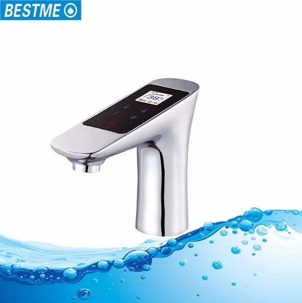 黄铜自动数字温度控制洗手盆水龙头