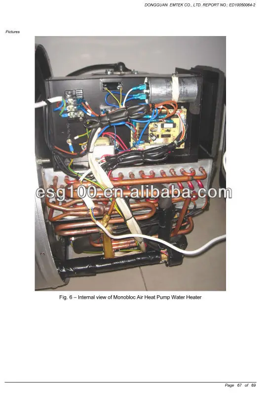 CE--LVD Test Report -Monobloc heat pump-67