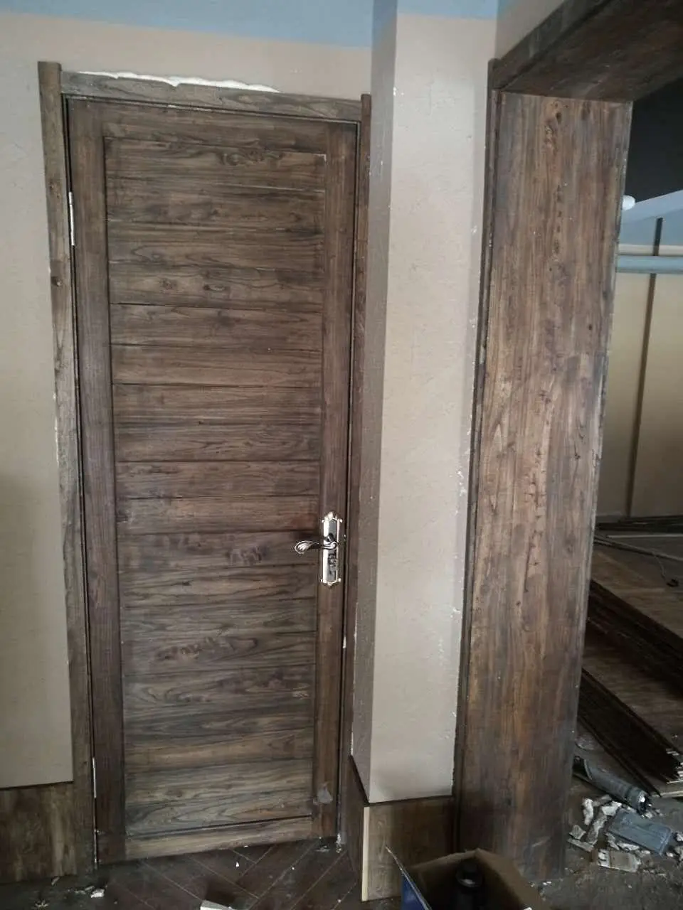 Stained Solid ELM Wood Flush Doors for Kitchen or Washingroom