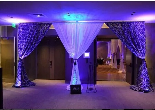2020 Adjustable Aluminum Pipe Drape Backdrop Stand Wedding Pipe