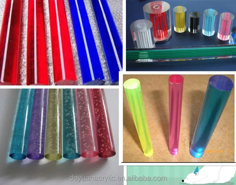 High Quality Colored Acrylic Rod/clear Acrylic Plexiglass Rod/colored