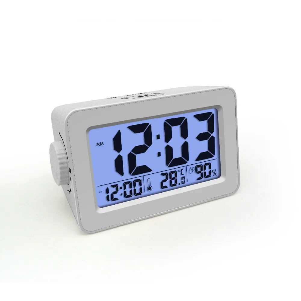 Rohs Jog Dial Digital Lcd Arabic Numbered Clock Smart Alarm Clock With ...