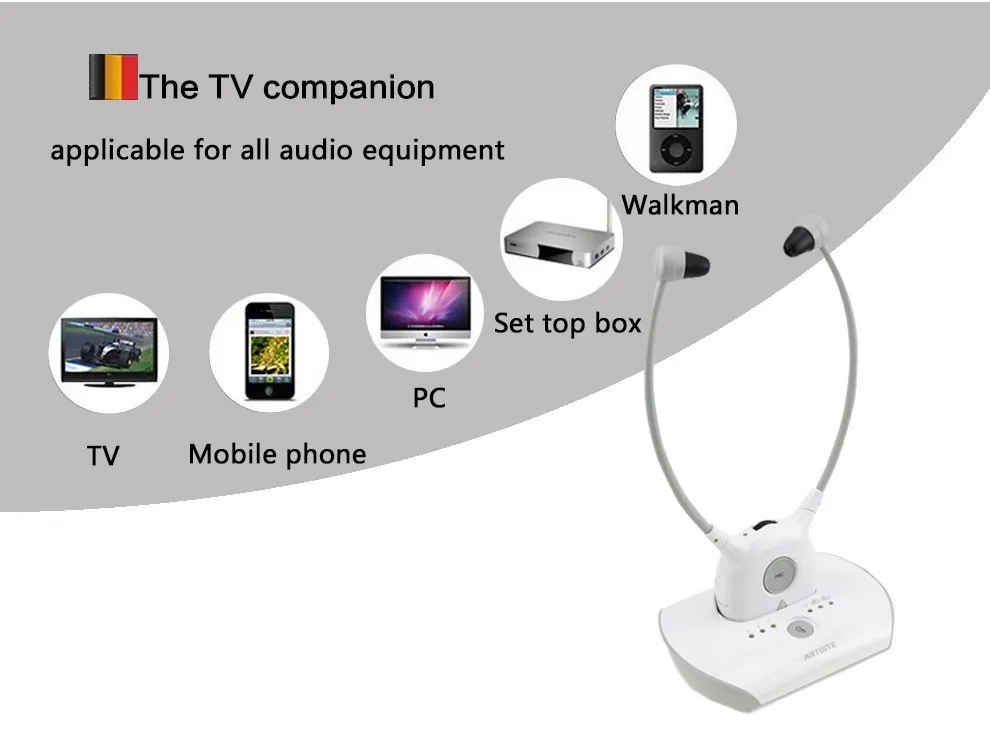 Artiste aph100 wireless headphones for outlet tv