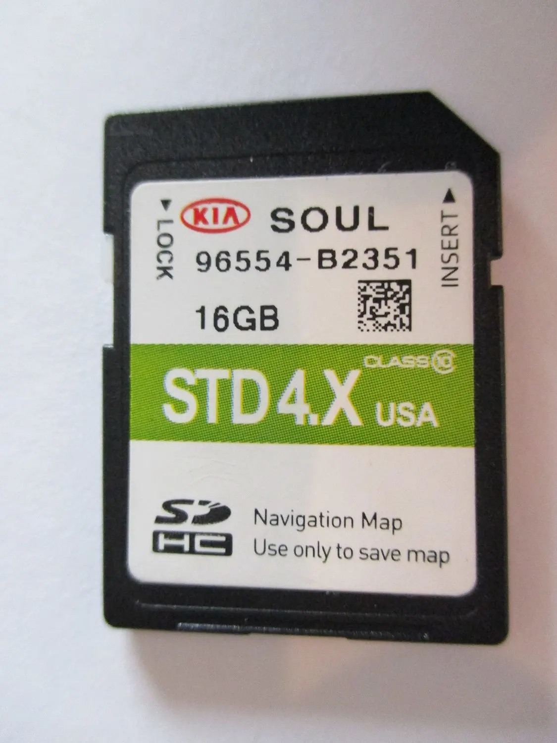 B2351 2014 2015 KIA SOUL Navigation MAP Sd Card ,GPS UPDATE , U.S.A OEM PART # 96554-B2351 16GB OEM PART
