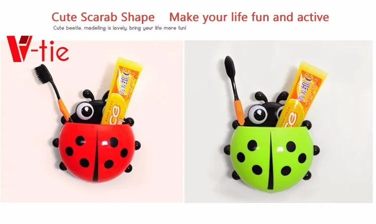 funny insect shape bathroom holder kids suction cup toothbrush holder