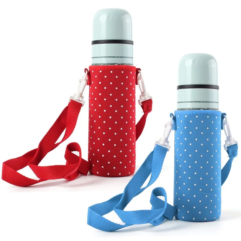 Colorful Water Bottle Carrier Bag Insulated Cover Holder Strap Pouch Outdoor Hot