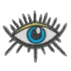 NO MOQ Golden and silver metallic thread adhesive embroidery patch custom