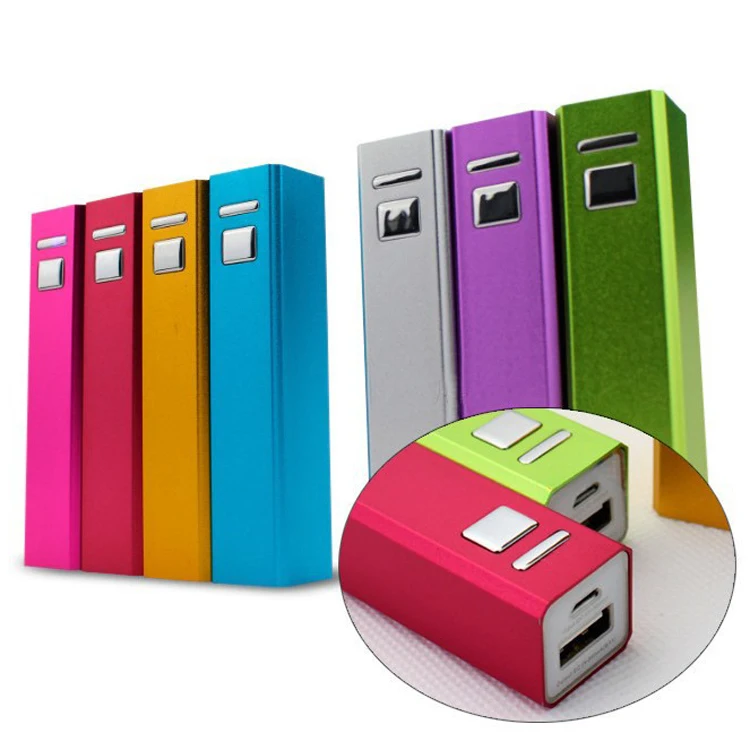 Square tube shape 2600mAh restaurant powerbanks for smartphones