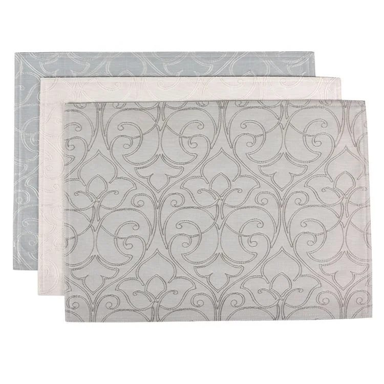 2 Heatresistant Navy Placemats Heat Resistant Gray Vinyl Placemats4