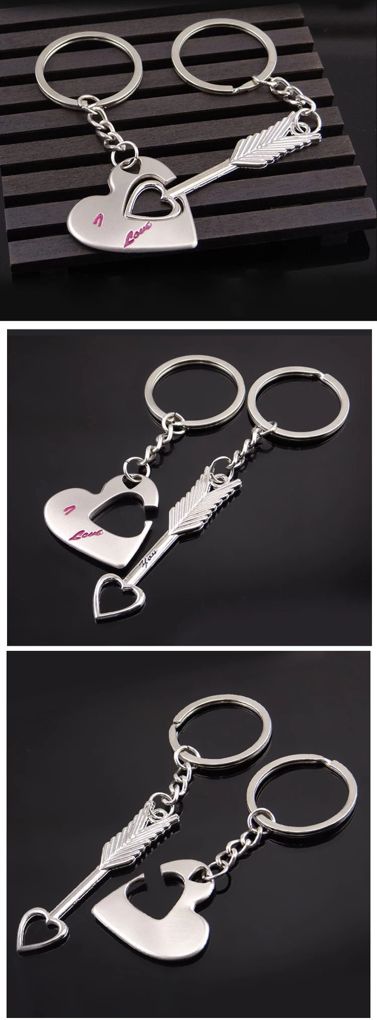Naomi Sell Lots of Cupid's Arrow Through Mood Couple Keychains Couple Chinese Gift of Key Chain