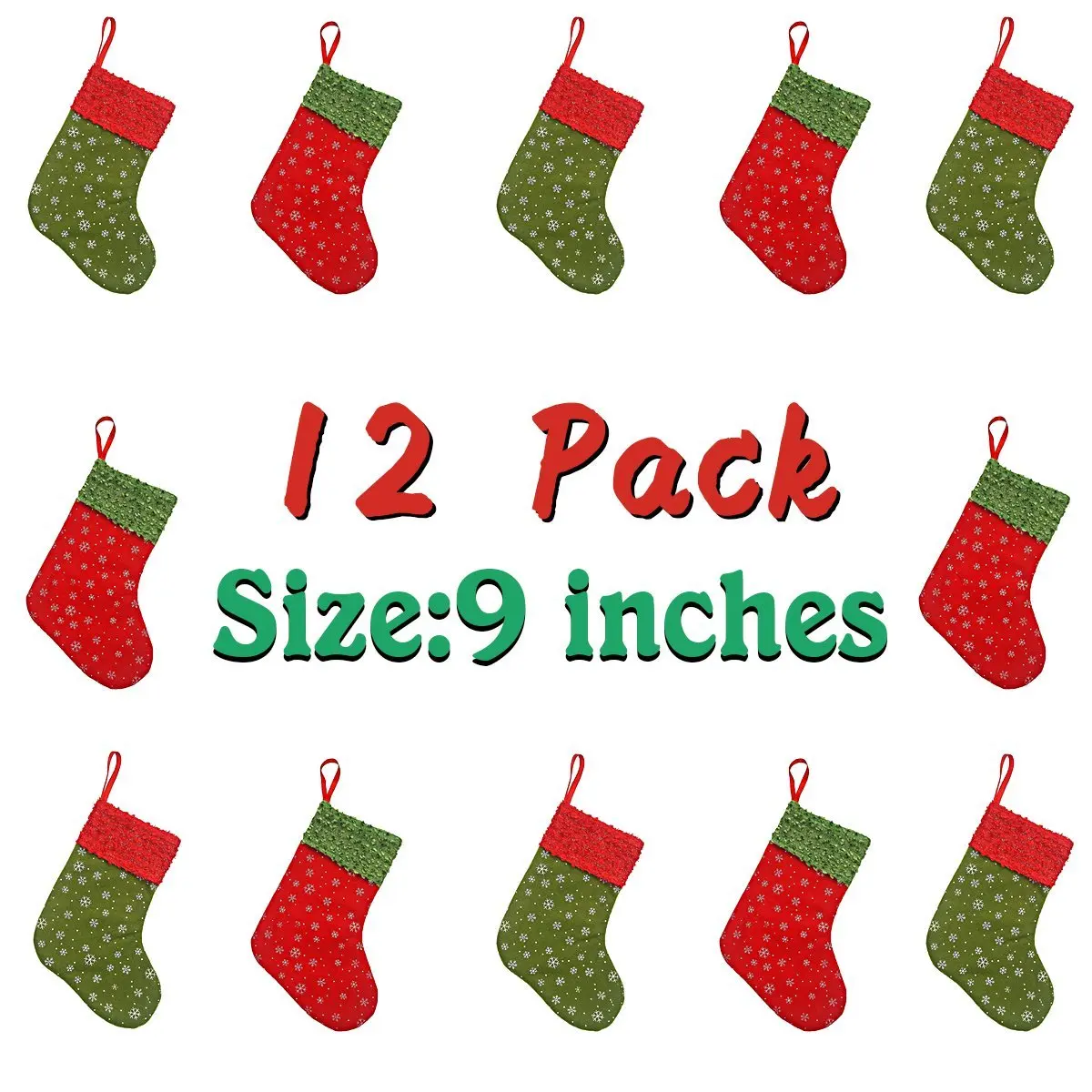 get quotations solucky 12pc mini christmas stockings with snowflake 9 party decorationsgift bags - Red And Green Christmas Stockings get quotations solucky 12pc mini christmas stockings with snowflake 9 party decorationsgift bags - Red And Green Christmas Stockings