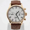 Small MOQ high quality 316L stainless steel and genuine leather strap custom mens sport watch U2666-08