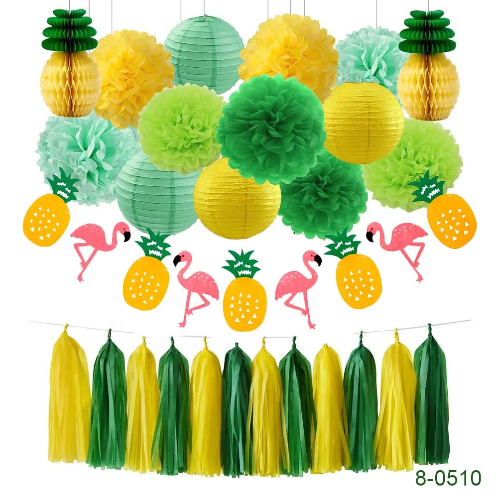 New Design Inflatable Flamingo Party Balloons Hawaiian Lei Pineapple