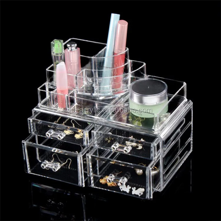 Wholesale Acrylic Crystal Cosmetic Display Box Plastic Makeup Organizer With Drawers Buy