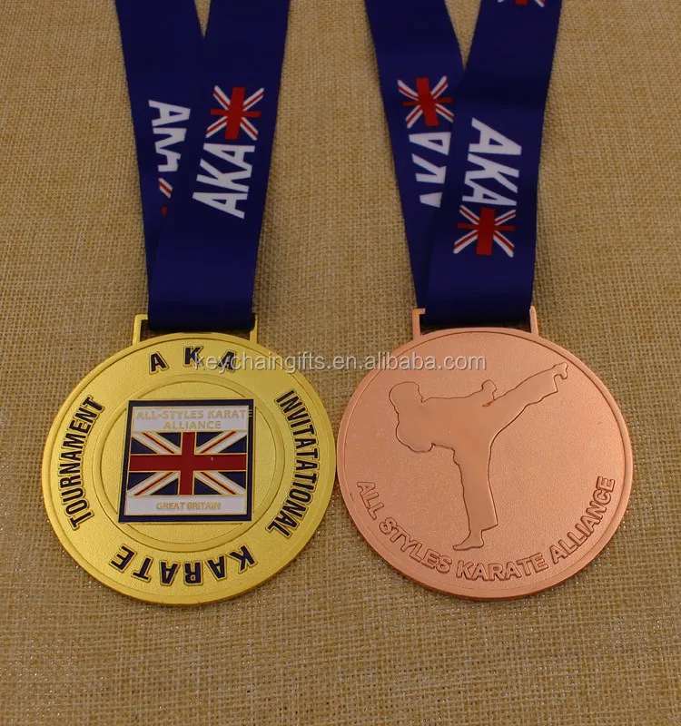 Martial Arts Gold Medal 3 colours free engraving & p&p 