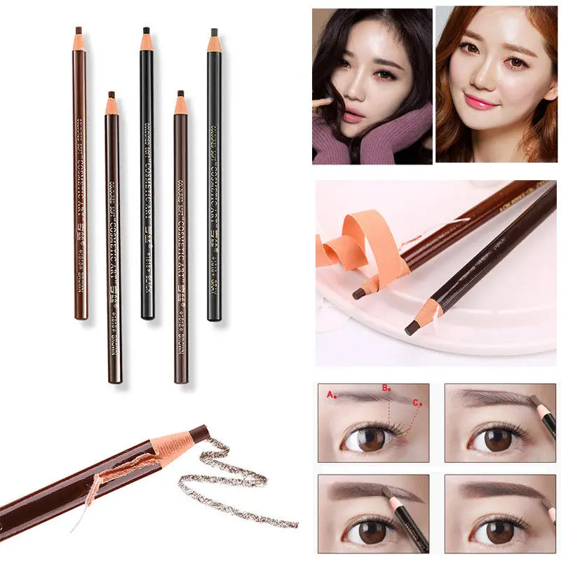 5 Colors Eyebrow Pencil Waterproof Pen Long Lasting Eyebrow Enhancer