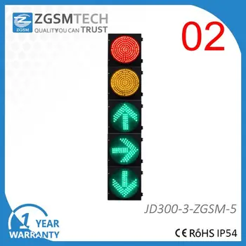 300mm 2-round + 3-arrow Led Traffic Light With High Safety ...