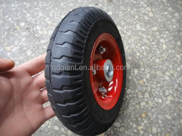metal rim wagon solid rubber wheels 2.50-4