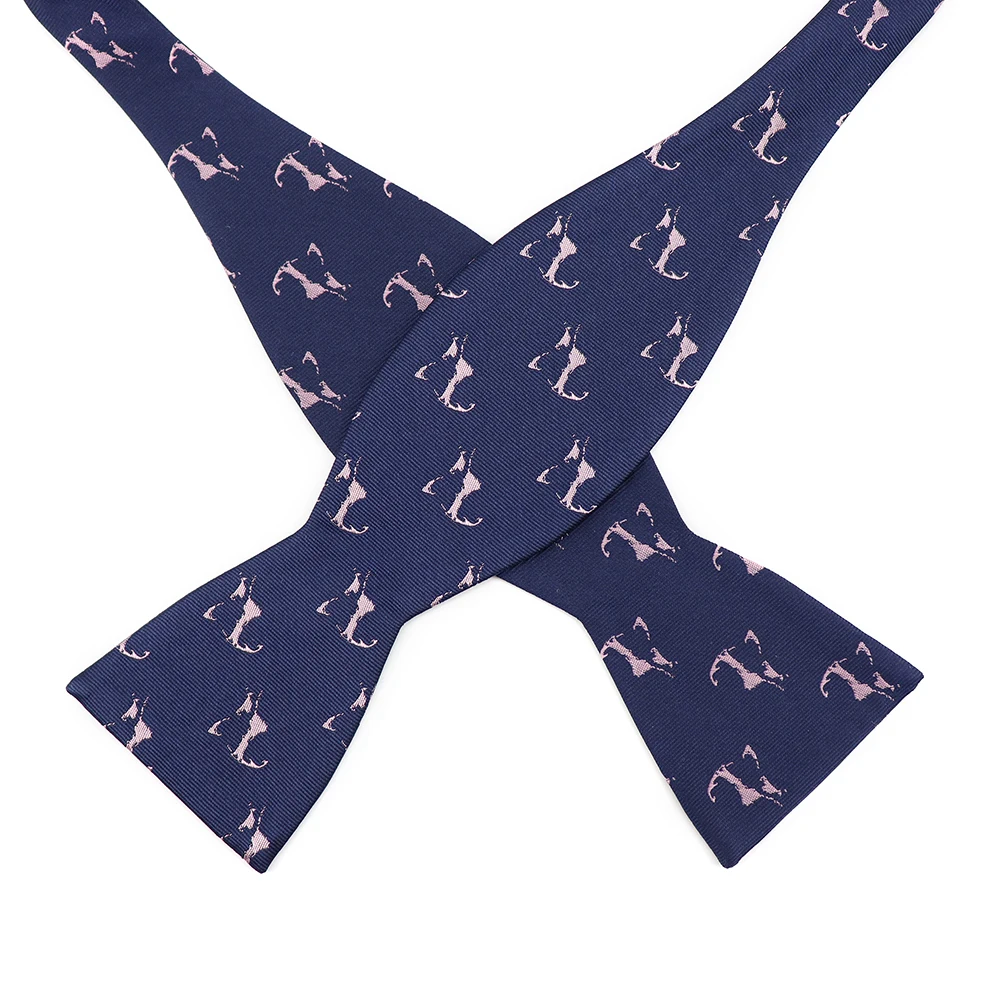 Download Tasteful Custom Handmade Blue Silk Bow Tie Woodpecker ...