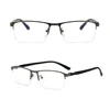 Rectangle Half Rimless Optical Frame TR90 Temples Computer Glasses Blue Light Blocking Glasses