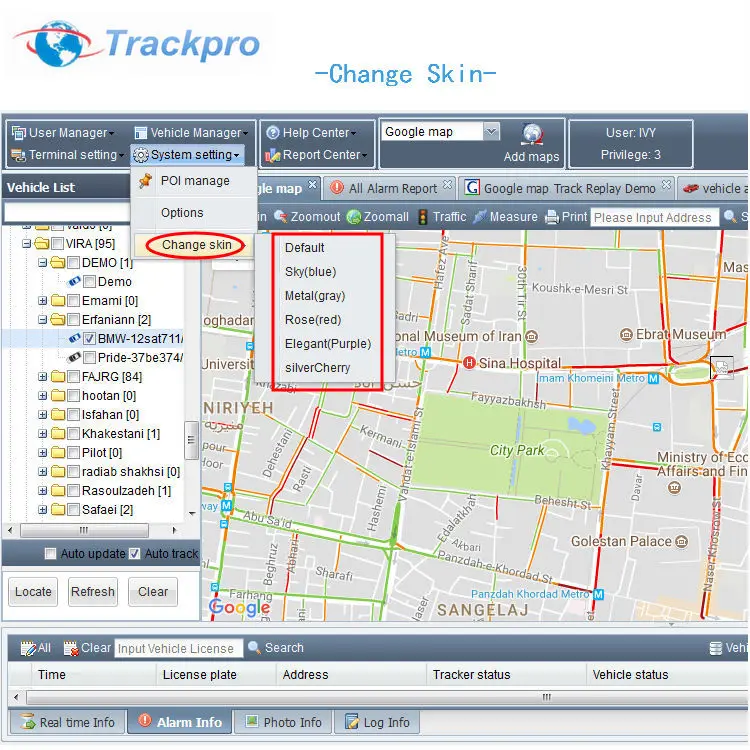 Online gps tracking