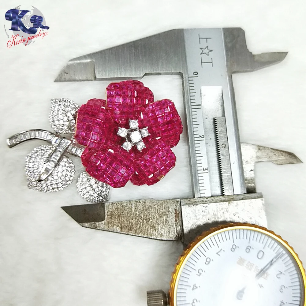 wholesale 925 Sterling Silver jewelry fashion brooch charms women crystal flower brooch