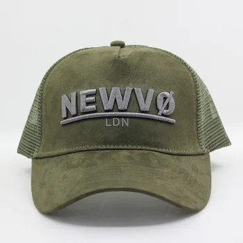 green suede cap