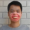 half face party mask created by a professional make up artist