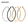 Hot Sale Hoop Earring Big Smooth Circle Earrings Basketball Brincos Celebrity Brand Loop Earrings for Women Jewelry