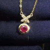 necklace natural stone 18k gold South Africa real diamond natural ruby necklace for women jewelry making chain