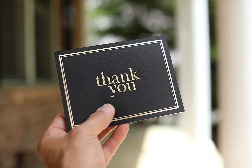 Thank You Cards Bulk Thank You Notes Navy Blue Gold Blank Note Cards