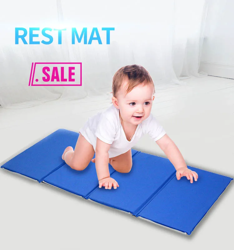 Soft Play Mat Indoor Pvc Film Pu Foam Four Folding Waterproof Kids Rest