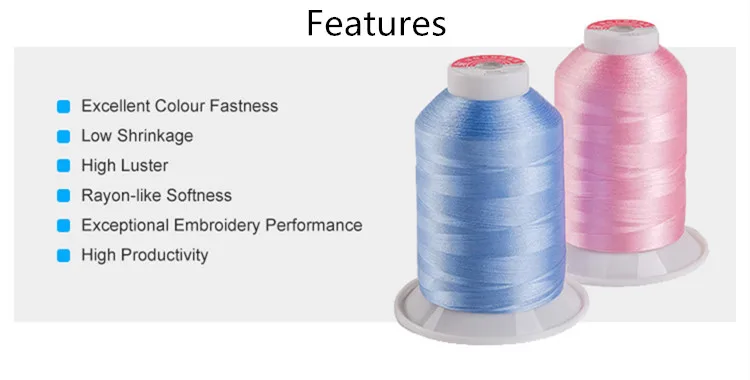 machine embroidery thread 100% polyester 120d