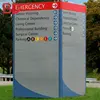 Free standing directory illuminated hospital signage Custom Hospital Guide Information Wayfinding Signage