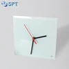 modern custom sublimation printed FROSTED glass wall clock