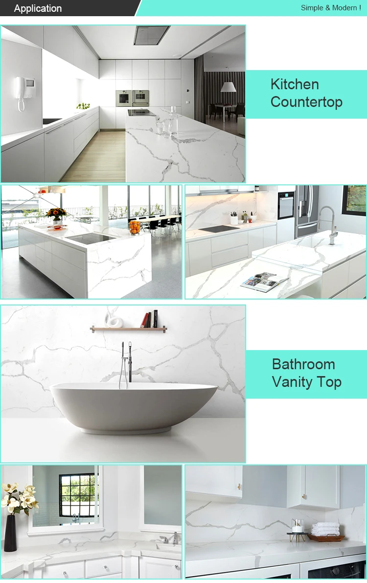 calacatta quartz custom