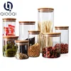High borosilicate glass storage jar for kitchen