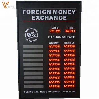 Foreign Currency Exchange Led Indoor Display Led Digital Currency Rate Board Buy Exchange Rate Board Bank Exchange Rate Board Electronic Visual - 