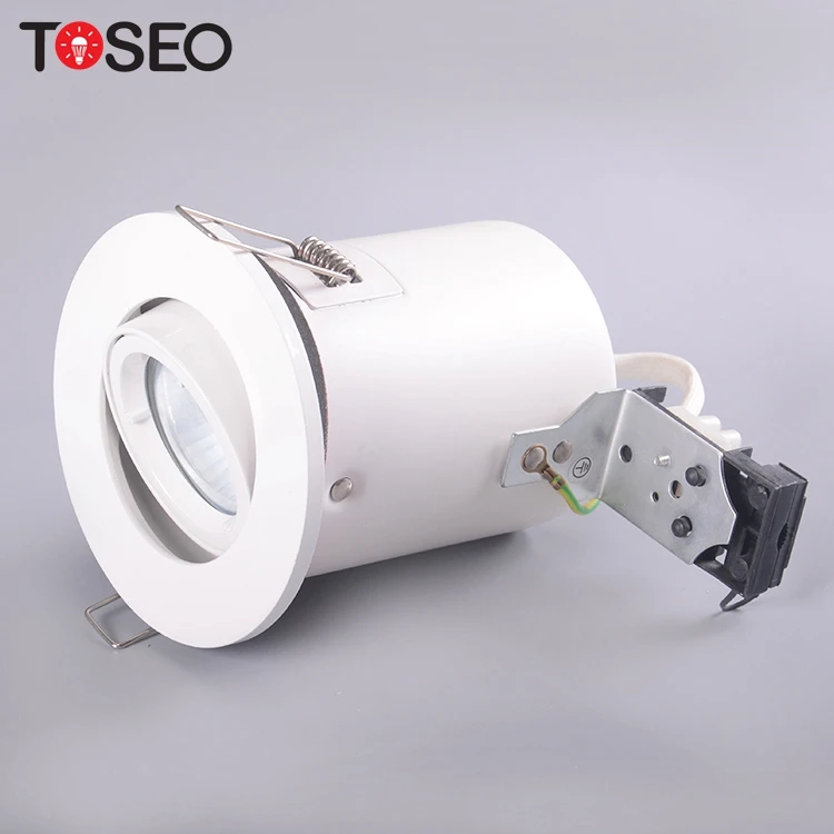 Round die-casting aluminum adjustable fire-rated down lights gu10 fire rated downlights
