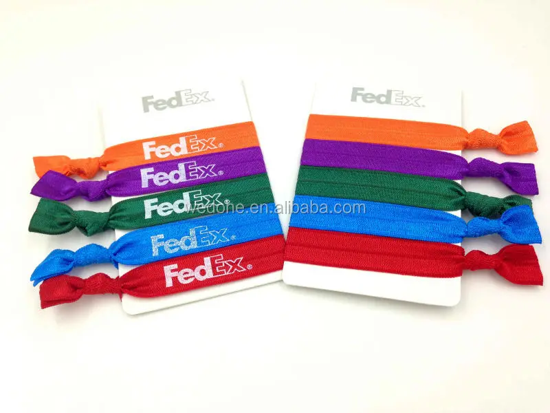 Custom Printed Fold Over Elastic Hair Tie 5/8" Foe Elastic Hair Band Head Wear Girls Ponytail