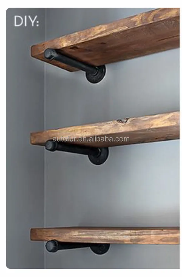 diy industriellen retro wandhalterung eisen rohr regal lagerregale