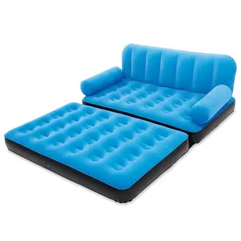 Dual Purpose Pvc Giant Flocked Inflatable Air Bed Sofa Giant Flocked Inflatable Air Bed Sofa