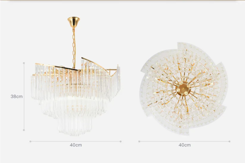 Hotel lobby Villa Banquet hall Stainless steel K9 Postmodern Crystal Chandelier Lighting