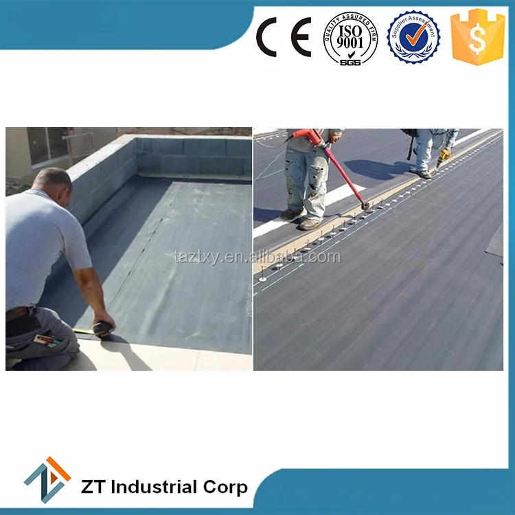 factory price 1.5mm thickness EPDM self adhesive rubber waterproof membrane