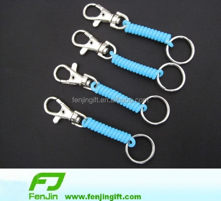 Spiral Elastic Coil Bungee Cord Keychain Buy Coil Bungee Cord