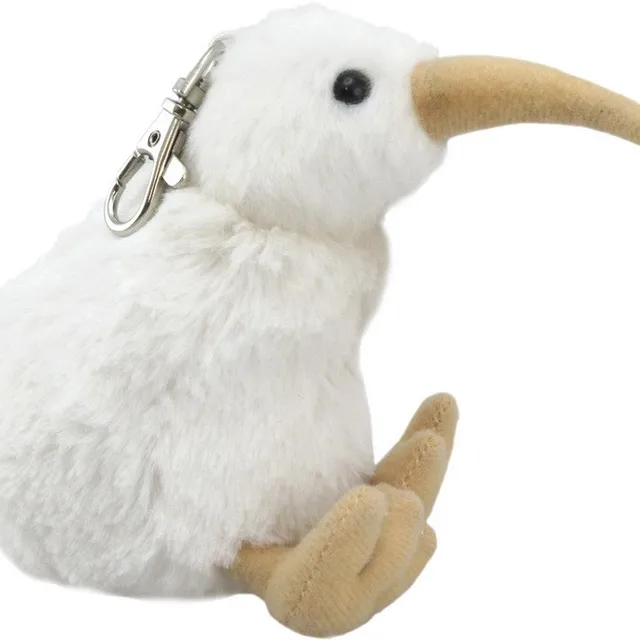 soft plush material white kiwi bird stuffed animal
