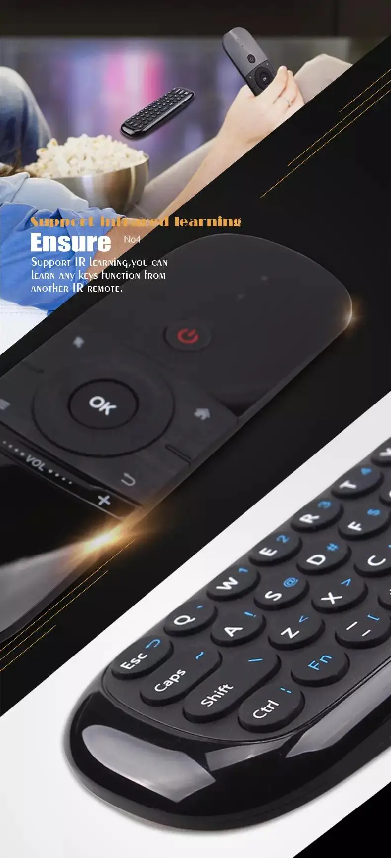 Air Fly Mouse W1 wireless Mini Keyboard
